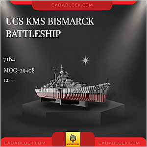 MOC Factory 29408 UCS KMS Bismarck Battleship Military