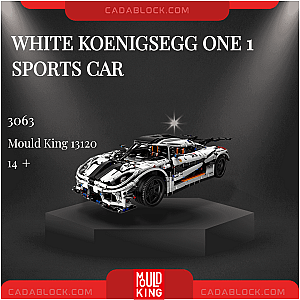 MOULD KING 13120 White Koenigsegg One 1 Sports Car Technician