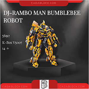 K-Box V5007 DJ-Rambo Man Bumblebee Robot Creator Expert