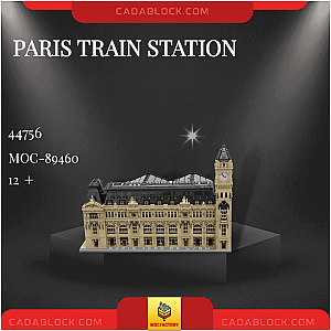 MOC Factory 89460 Paris Train Station Modular Building