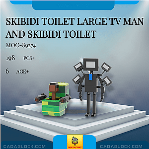 MOC Factory 89274 Skibidi Toilet Large TV Man and Skibidi Toilet Movies and Games