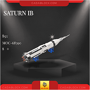 MOC Factory 68390 Saturn IB Space
