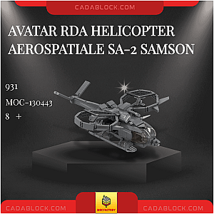 MOC Factory 130443 Avatar RDA Helicopter Aerospatiale SA-2 Samson Movies and Games