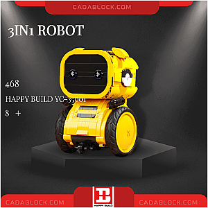 HAPPY BUILD YC-35001 3IN1 Robot Creator Expert