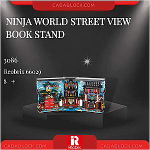 REOBRIX 66029 Ninja World Street View Book Stand Creator Expert