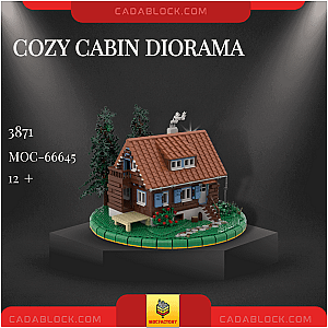 MOC Factory 66645 Cozy Cabin Diorama Modular Building