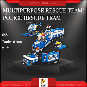 PANLOSBRICK 659005 Multipurpose Rescue Team: Police Rescue Team Technician