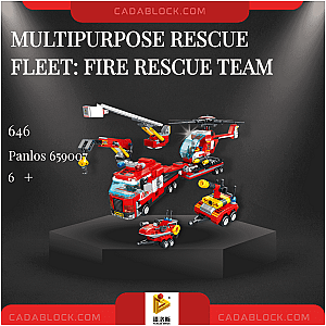 PANLOSBRICK 659007 Multipurpose Rescue Fleet: Fire Rescue Team Technician