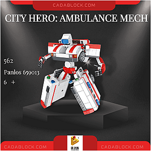 PANLOSBRICK 659013 City Hero: Ambulance Mech Creator Expert