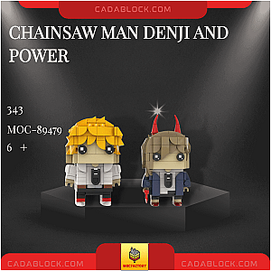 MOC Factory 89479 Chainsaw Man Denji And Power Movies and Games