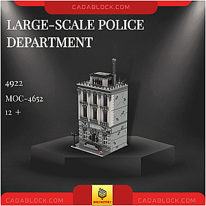 MOC Factory 4652 Large-Scale Police Department Modular Building