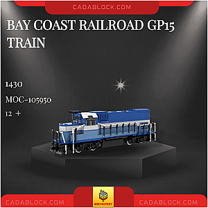 MOC Factory 105950 Bay Coast Railroad GP15 Train Technician