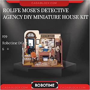 Robotime DG157 Rolife Mose's Detective Agency DIY Miniature House Kit Modular Building