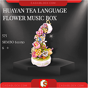 SEMBO 611050 Huayan Tea Language Flower Music Box Creator Expert