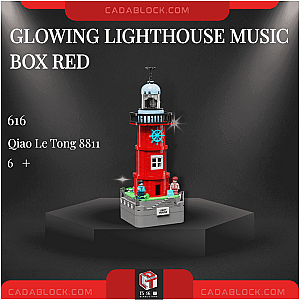 Qiao Le Tong 8811 Glowing Lighthouse Music Box Red Creator Expert