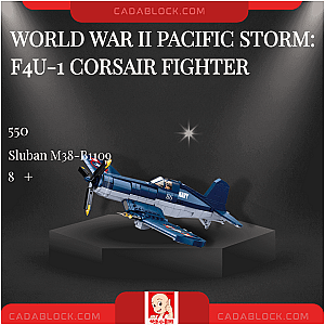 Sluban M38-B1109 World War II Pacific Storm: F4U-1 Corsair Fighter Military