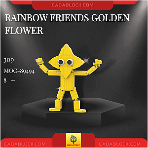 MOC Factory 89494 Rainbow Friends Golden Flower Creator Expert