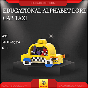 MOC Factory 89501 Educational Alphabet Lore CAB Taxi Creator Expert