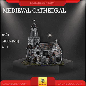 MOC Factory 76813 Medieval Cathedral Modular Building