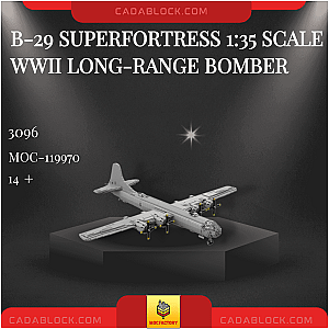 MOC Factory 119970 B-29 Superfortress 1:35 Scale WWII Long-Range Bomber Military