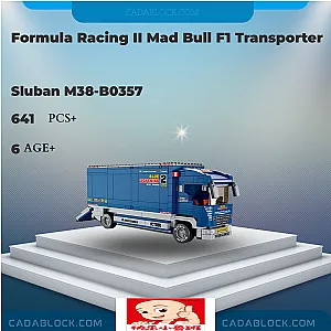 Sluban M38-B0357 Formula Racing II Mad Bull F1 Transporter Technician