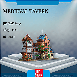 JIESTAR 89151 Medieval Tavern Creator Expert