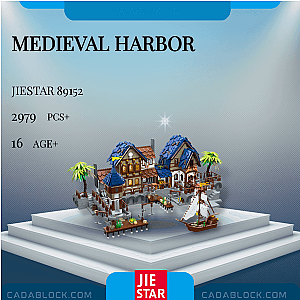 JIESTAR 89152 Medieval Harbor Creator Expert