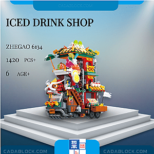 ZHEGAO 6134 Iced Drink Shop Creator Expert