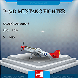 QUANGUAN 100278 P-51D Mustang Fighter Military