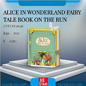 JIESTAR 9056 Alice In Wonderland Fairy Tale Book on the Run Creator Expert
