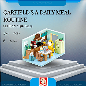 Sluban M38-B1225 Garfield's A Daily Meal Routine Movies and Games