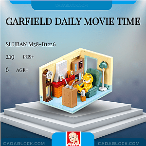 Sluban M38-B1226 Garfield Daily Movie Time Movies and Games