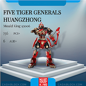 MOULD KING 93006 Five Tiger Generals HuangZhong Creator Expert