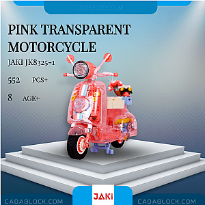 JAKI JK8325-1 Pink Transparent Motorcycle Creator Expert