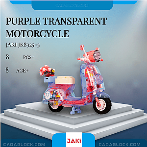 JAKI JK8325-3 Purple Transparent Motorcycle Creator Expert