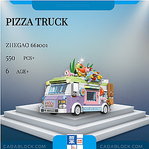ZHEGAO 661001 Pizza Truck Creator Expert