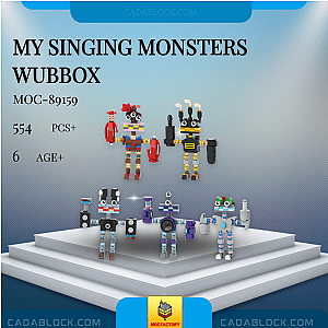 MOC Factory 89159 My Singing Monsters Wubbox Movies and Games