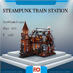 FunWhole F-9007 Steampunk Train Station Modular Building