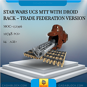 MOC Factory 152396 Star Wars UCS MTT With Droid Rack - Trade Federation Version Star Wars