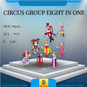 MOC Factory 89162 Circus Group Eight In One Movies and Games