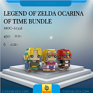 MOC Factory 62358 Legend of Zelda Ocarina of Time BUNDLE Movies and Games