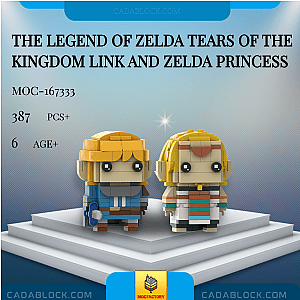MOC Factory 167333 The Legend of Zelda Tears of the Kingdom Link and Zelda Princess Movies and Games