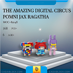 MOC Factory 89148 The Amazing Digital Circus Pomni Jax Ragatha Movies and Games