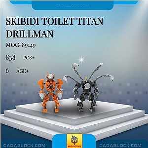 MOC Factory 89149 Skibidi Toilet Titan Drillman Movies and Games
