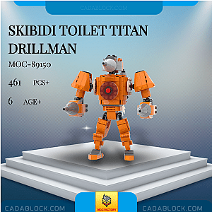 MOC Factory 89150 Skibidi Toilet TITAN DRILLMAN Movies and Games