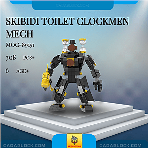 MOC Factory 89151 Skibidi Toilet Clockmen Mech Movies and Games