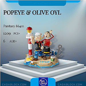 Pantasy 86401 Popeye &amp; Olive Oyl Creator Expert