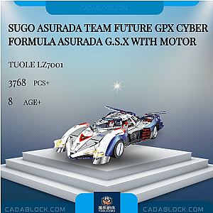 TUOLE LZ7001 SUGO Asurada Team Future GPX Cyber Formula Asurada G.S.X With Motor Technician