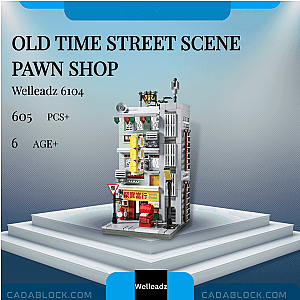 Welleadz 6104 Old Time Street Scene Pawn Shop Modular Building