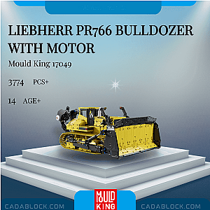 MOULD KING 17049 Liebherr PR766 Bulldozer With Motor Technician